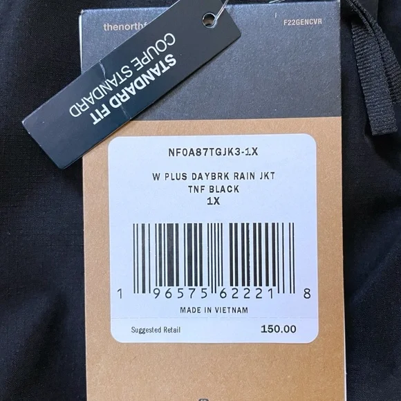 The North Face Women’s Plus Daybreak Rain Jacket In TNF Black
